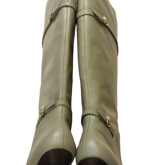 BCBGMAXAZARIA Khaki Beige Leather Boots Size 7.5 $434 - Picture 11 of 11